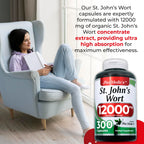 Fito Medic's St. John's Wort capsules showing clean dietary non-GMO and gluten-free badges.