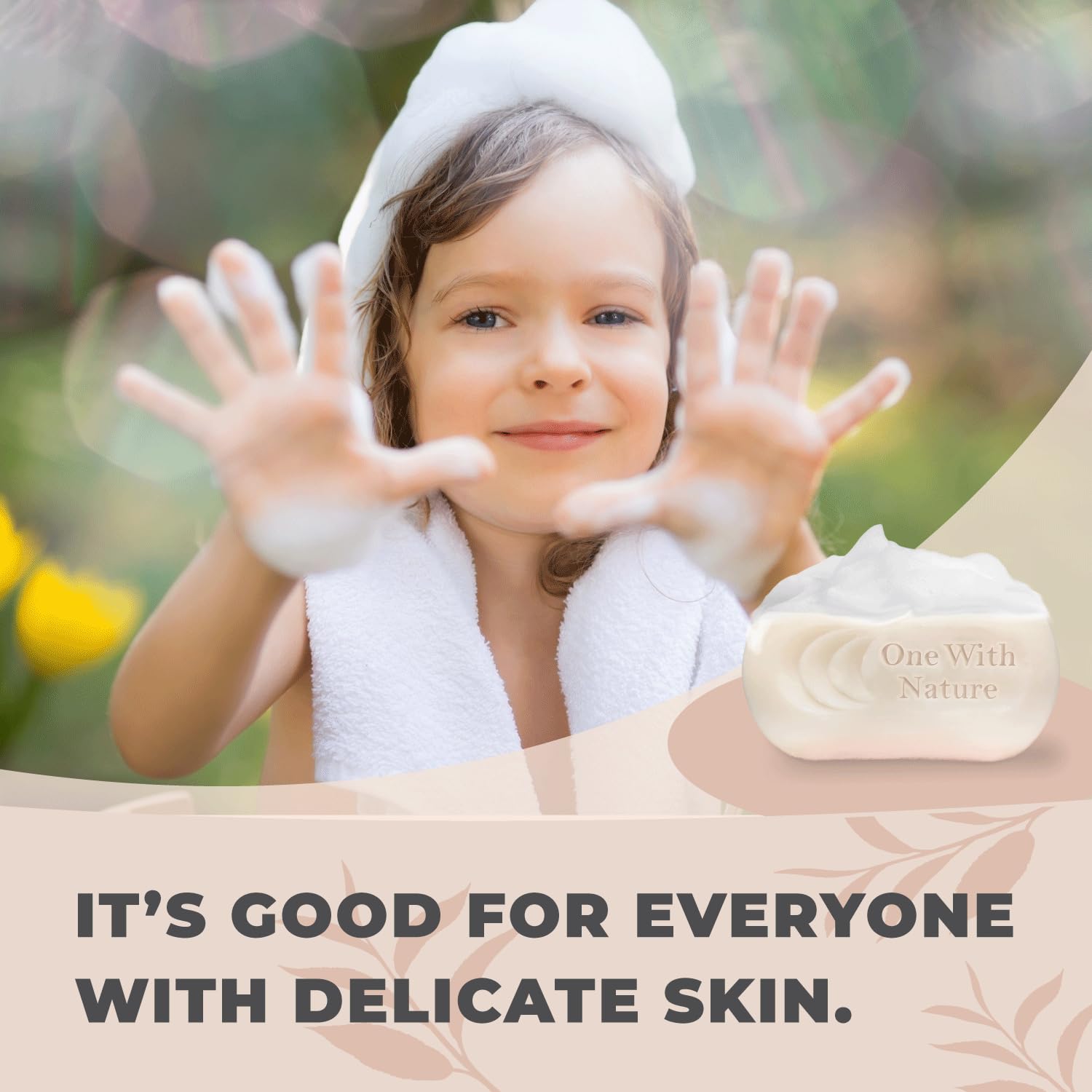 Dermatologist tested fragrance free personal care bar soap for sensitive skin