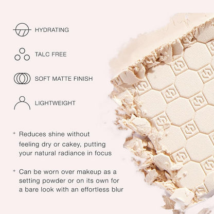 Side profile of Jouer Soft Focus Hydrate and Setting Powder compact