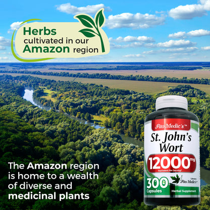 Authentic Fito Medic's St. John's Wort imported health supplement safety seal and top cap view.
