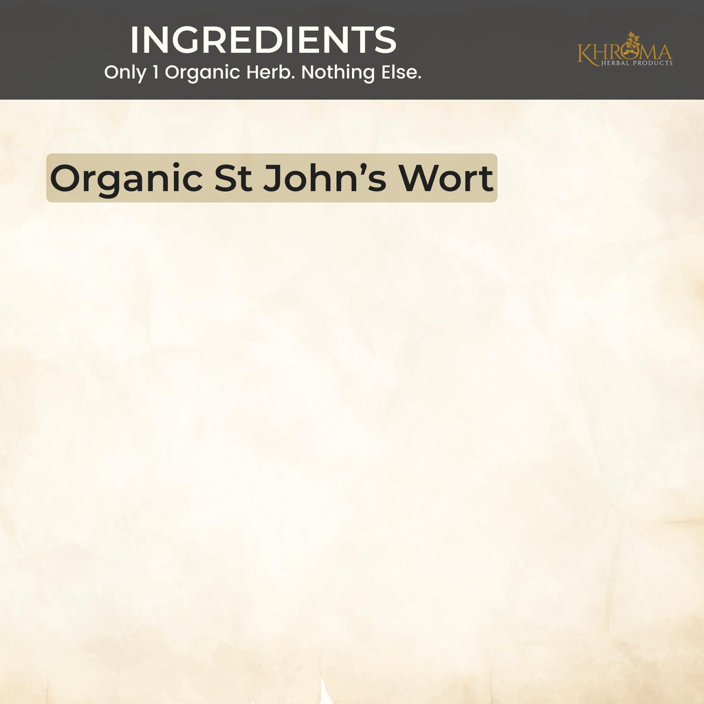 Khroma Herbs Organic St John's Wort liquid extract dropper cap details
