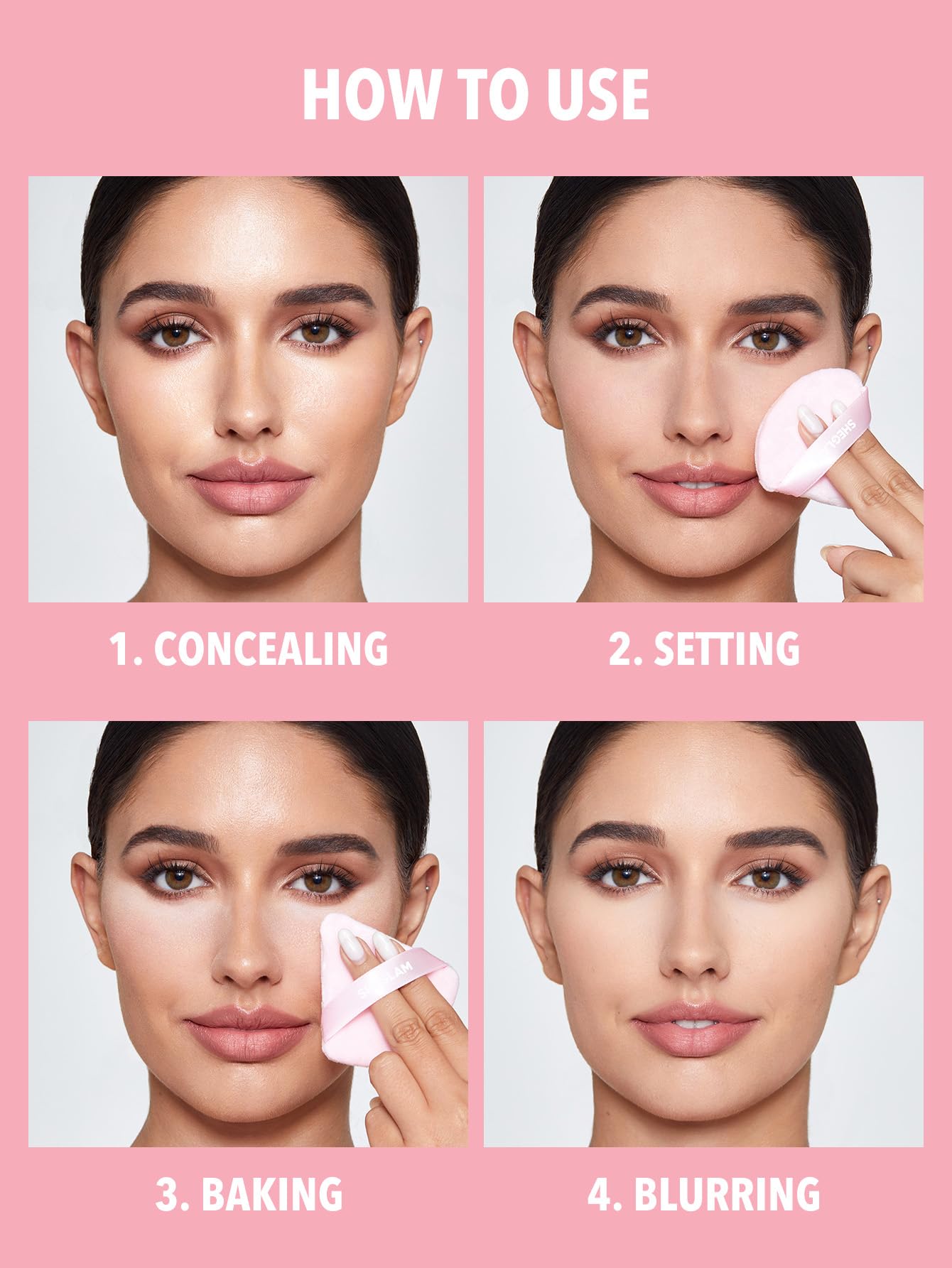 SHEGLAM vegan and cruelty free under eye baking powder for fair to medium skin tones