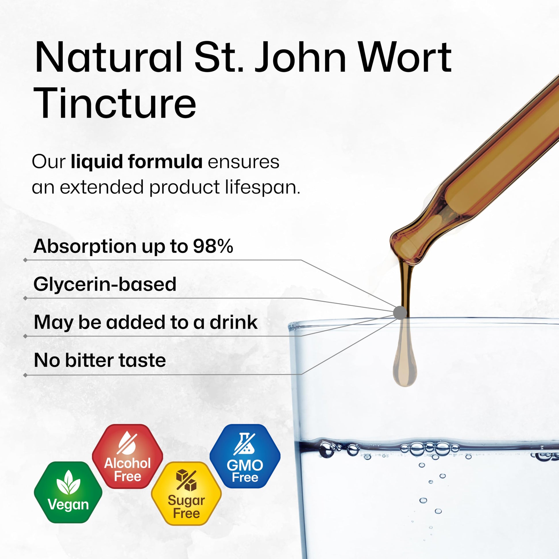 Bio Krauter St Johns Wort non GMO glycerin based supplement bottle packaging details