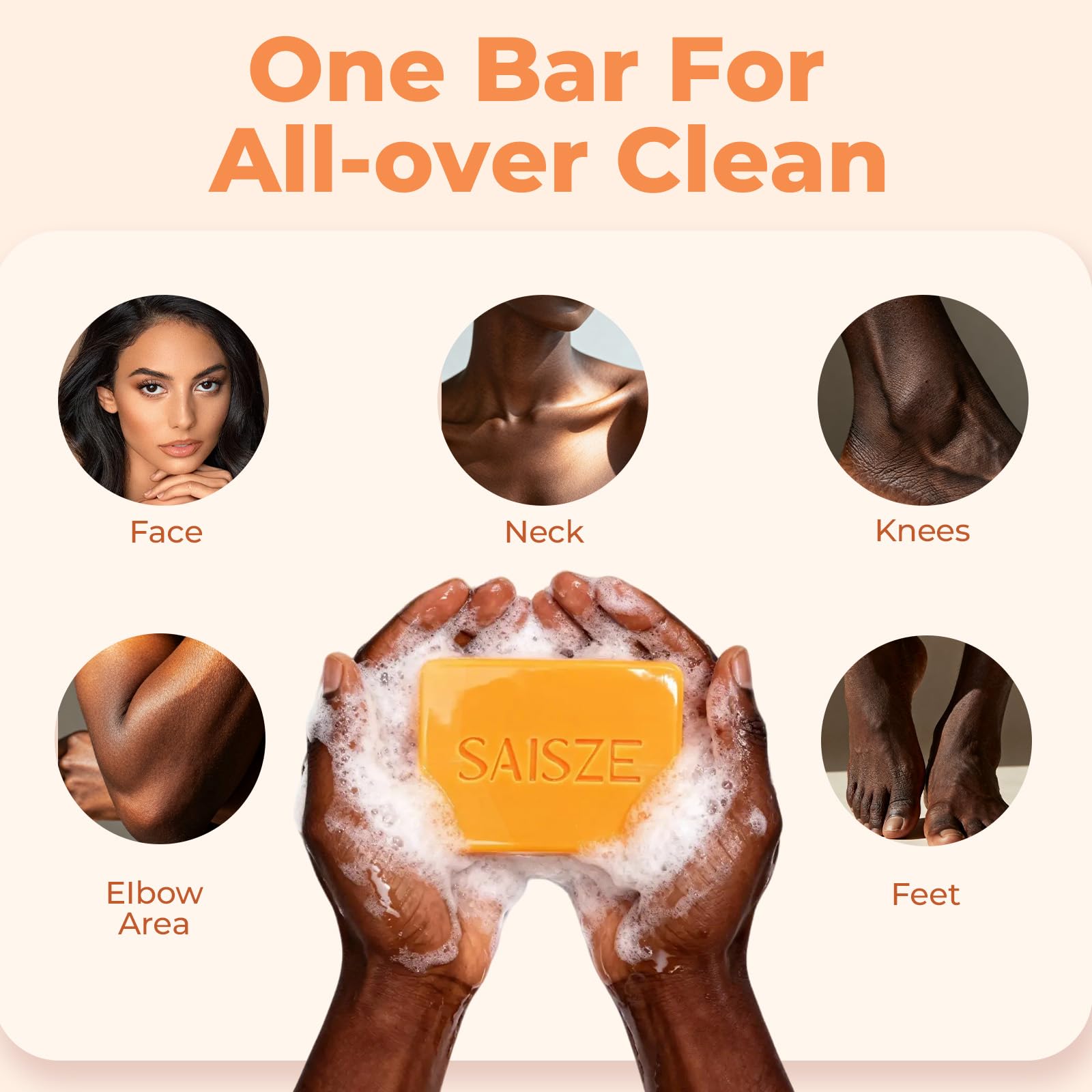 Saisze soap for face and body hyperpigmentation treatment