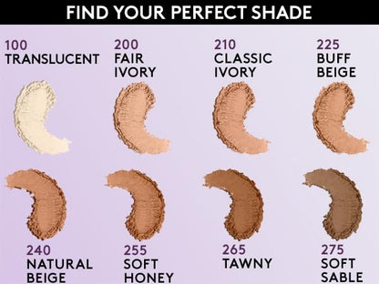 Back of Covergirl Simply Ageless pressed powder packaging with ingredients