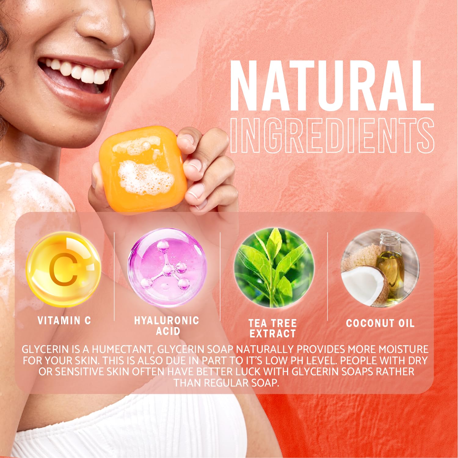 Koji White vegan kojic acid soap bars on a bathroom vanity highlighting dark spot correction.