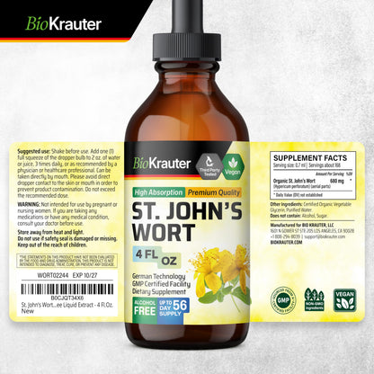 Bio Krauter plant based natural relaxation formula bottle display on plain background