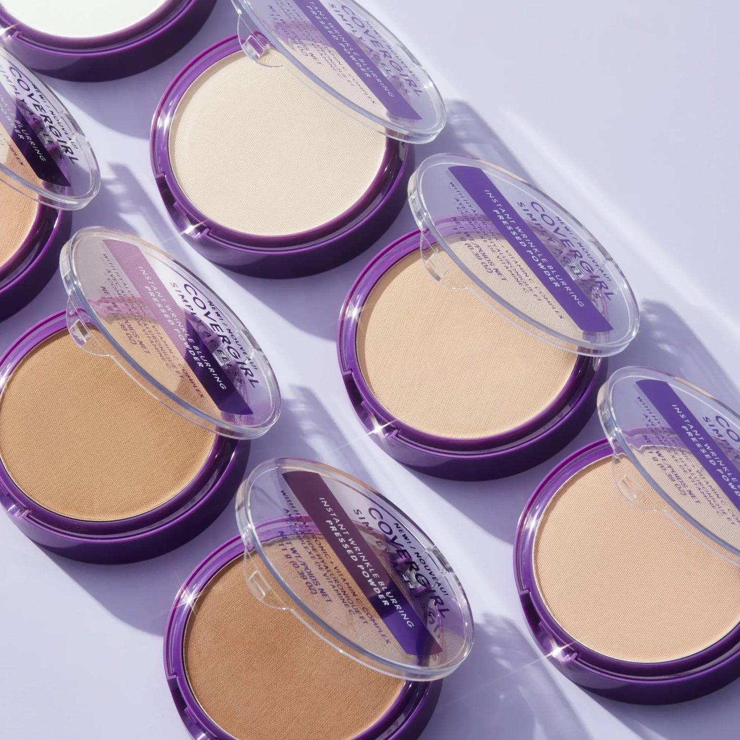 Covergirl Simply Ageless instant wrinkle blurring powder branding