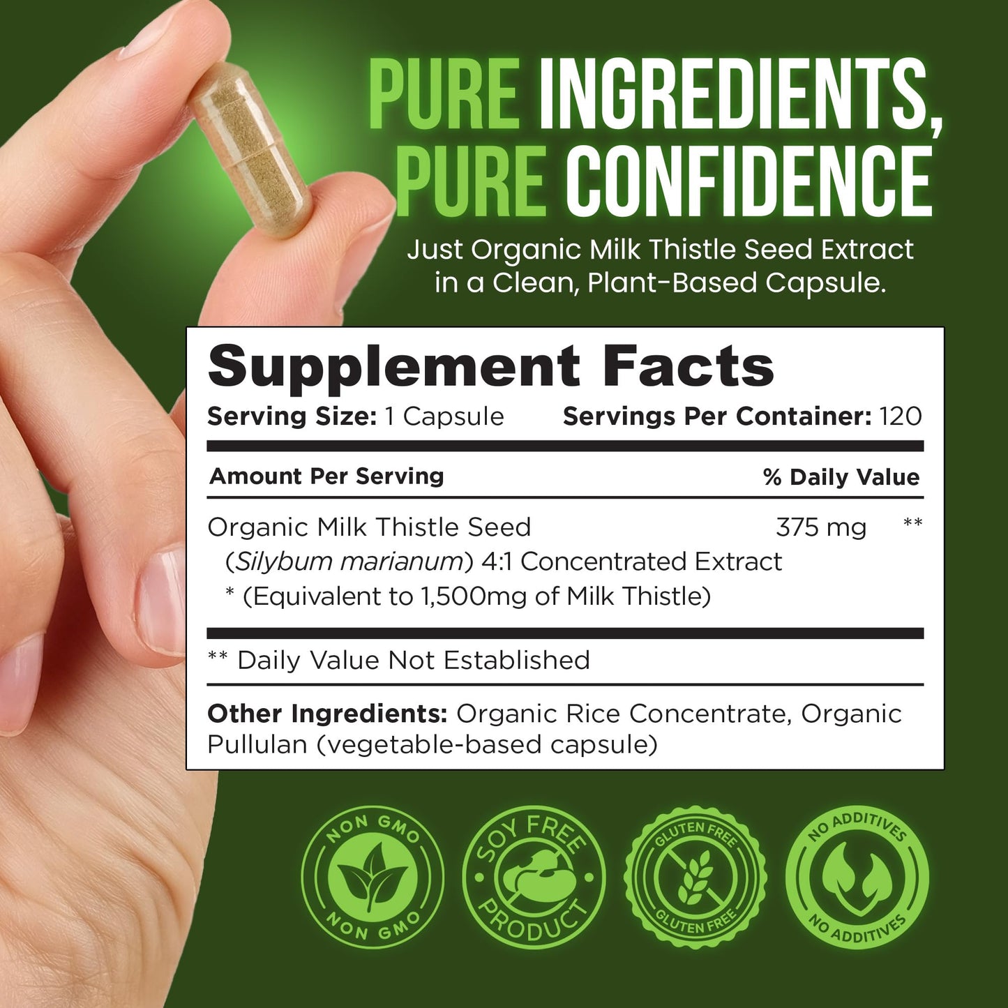 OmniBiotics high potency liver detox capsules bottle showing organic CCOF logo