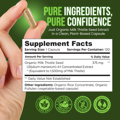 OmniBiotics high potency liver detox capsules bottle showing organic CCOF logo