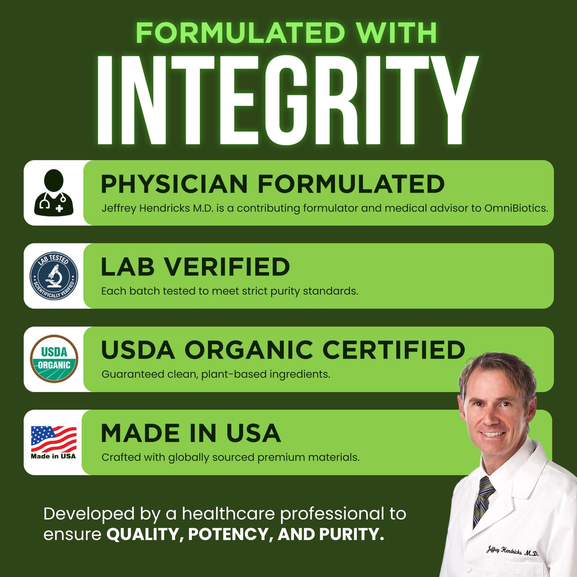 OmniBiotics milk thistle supplement bottle next to organic certified markings