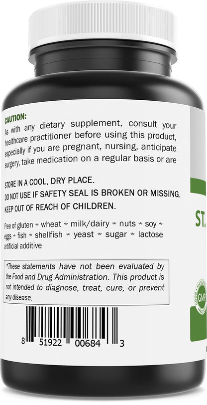 Brieofood mood support supplement 180 capsules packaging displayed at an angle showing serving size and supplement facts table.