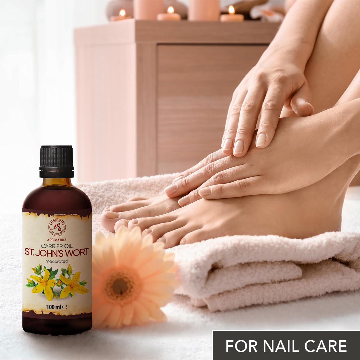 Organic carrier oil bottle for fading dark spots and improving skin elasticity.