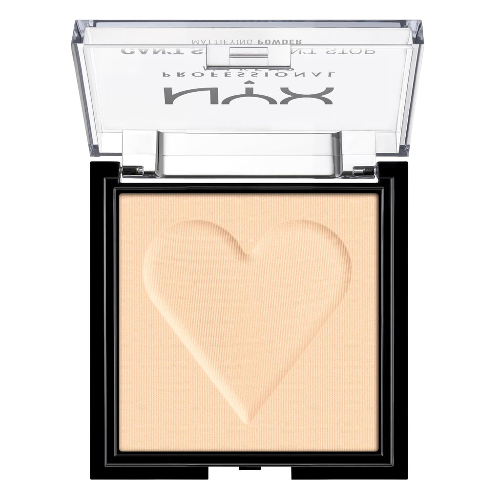 NYX Professional Makeup Can't Stop Won't Stop Mattifying Pressed Powder back label details