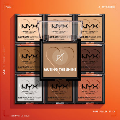 Authentic NYX Professional Makeup pressed powder packaging