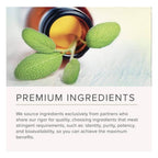 NusaPure emotional balance supplement container top view and safety seal details