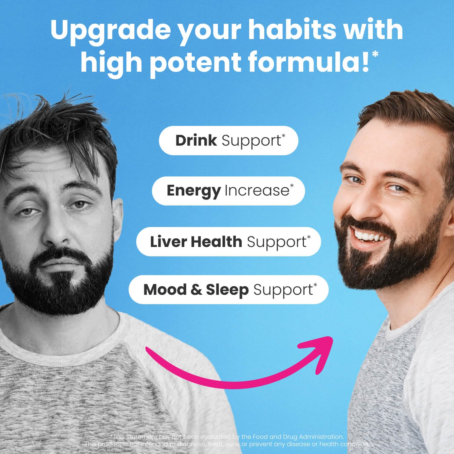 Healthbiotics NoMoreDrinks effervescent tablets liver detox formula label details