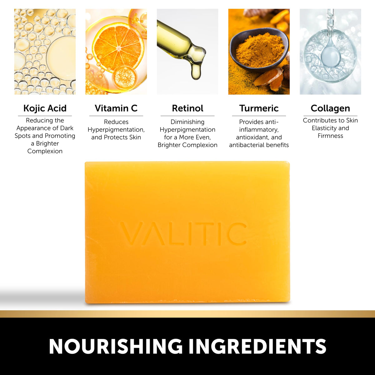 Demonstration of the Valitic soap lather on skin texture