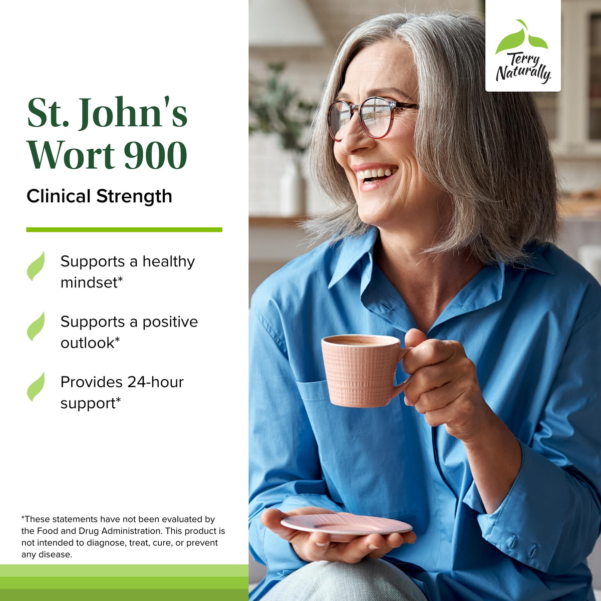 Terry Naturally St Johns Wort 60 coated tablets nutritional facts and ingredients