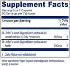 Vitanica Saint Johns Wort capsule bottle showing standardized extract info