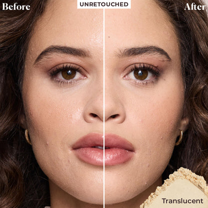 Laura Mercier talc-free setting powder application on hand