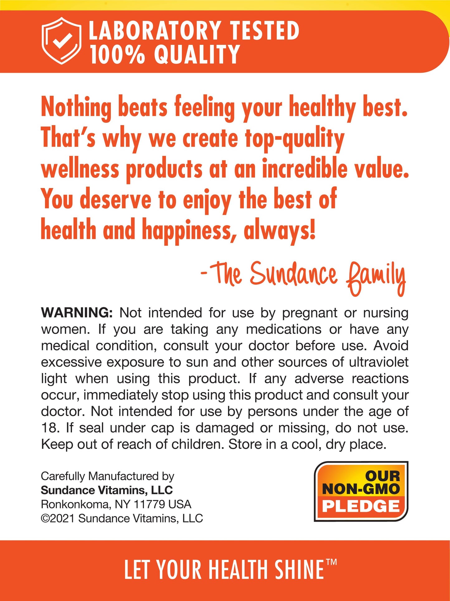 Authentic USA imported Sundance St Johns Wort vegan capsules packaging detailed view