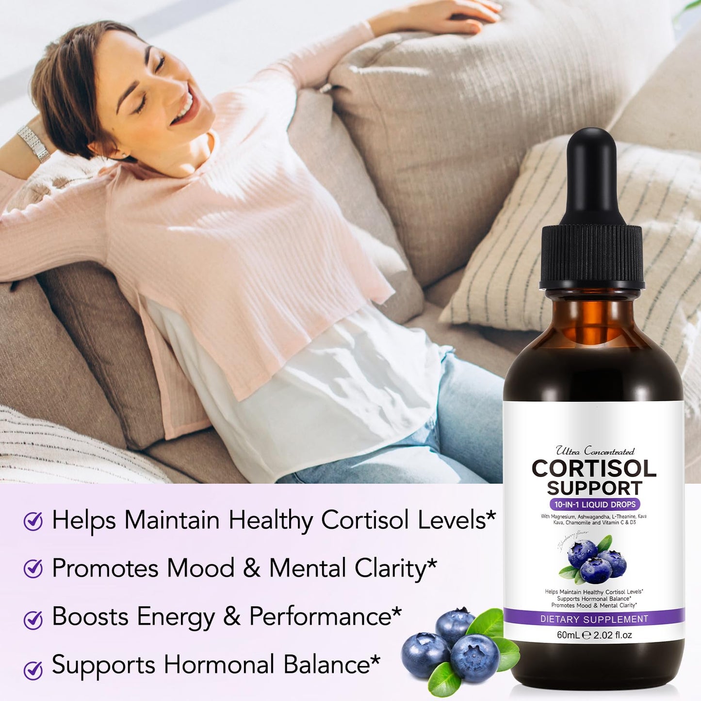 WELOSUER authentic imported cortisol supplement for anxiety management packaging