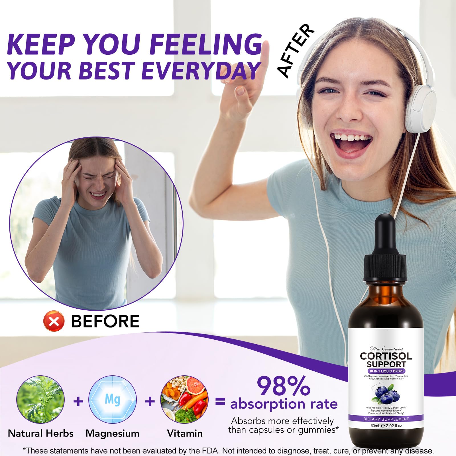 WELOSUER premium USA imported dietary supplement back view layout