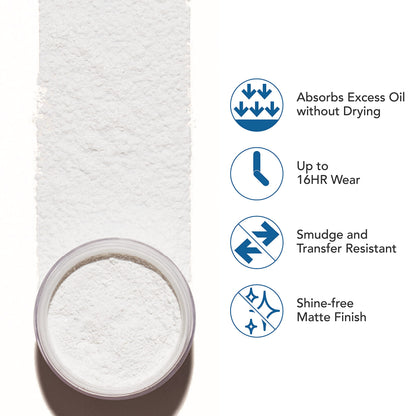Close up of Dermablend setting powder packaging