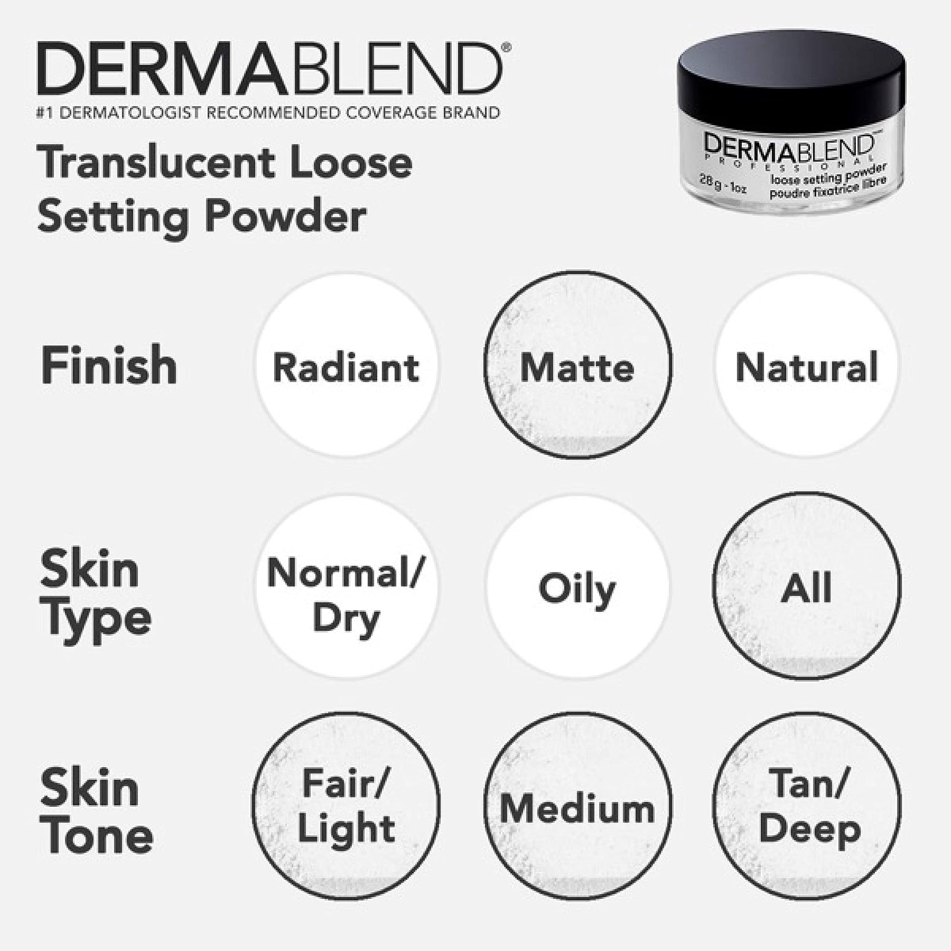Dermablend setting powder professional makeup tool