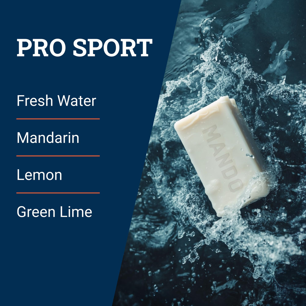 Mando Pro Sport bar displayed with ingredients label