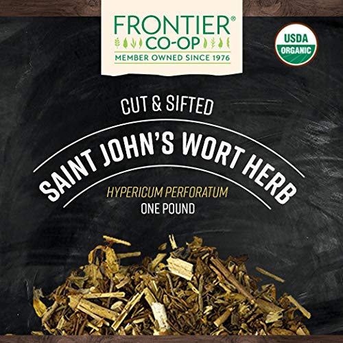 Frontier Co Op Organic Saint Johns Wort packaging label