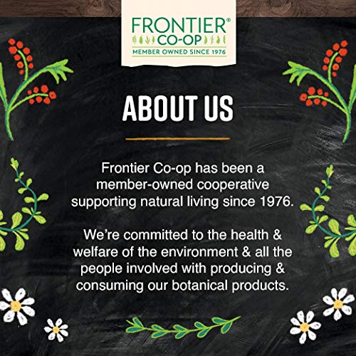 Frontier Co Op organic dried herb supplement ingredients label