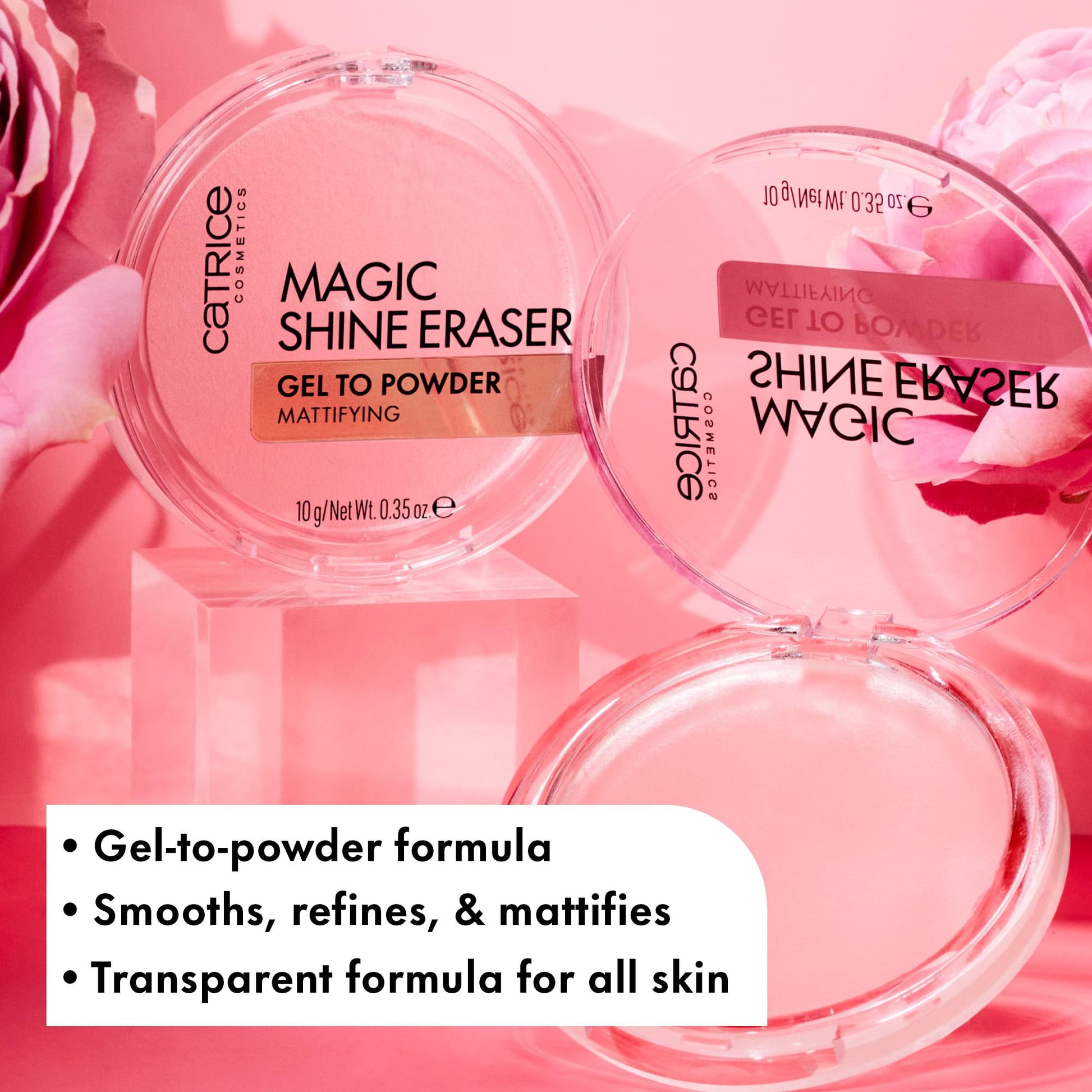 Catrice oil control transparent matte compact powder for daily makeup setting.