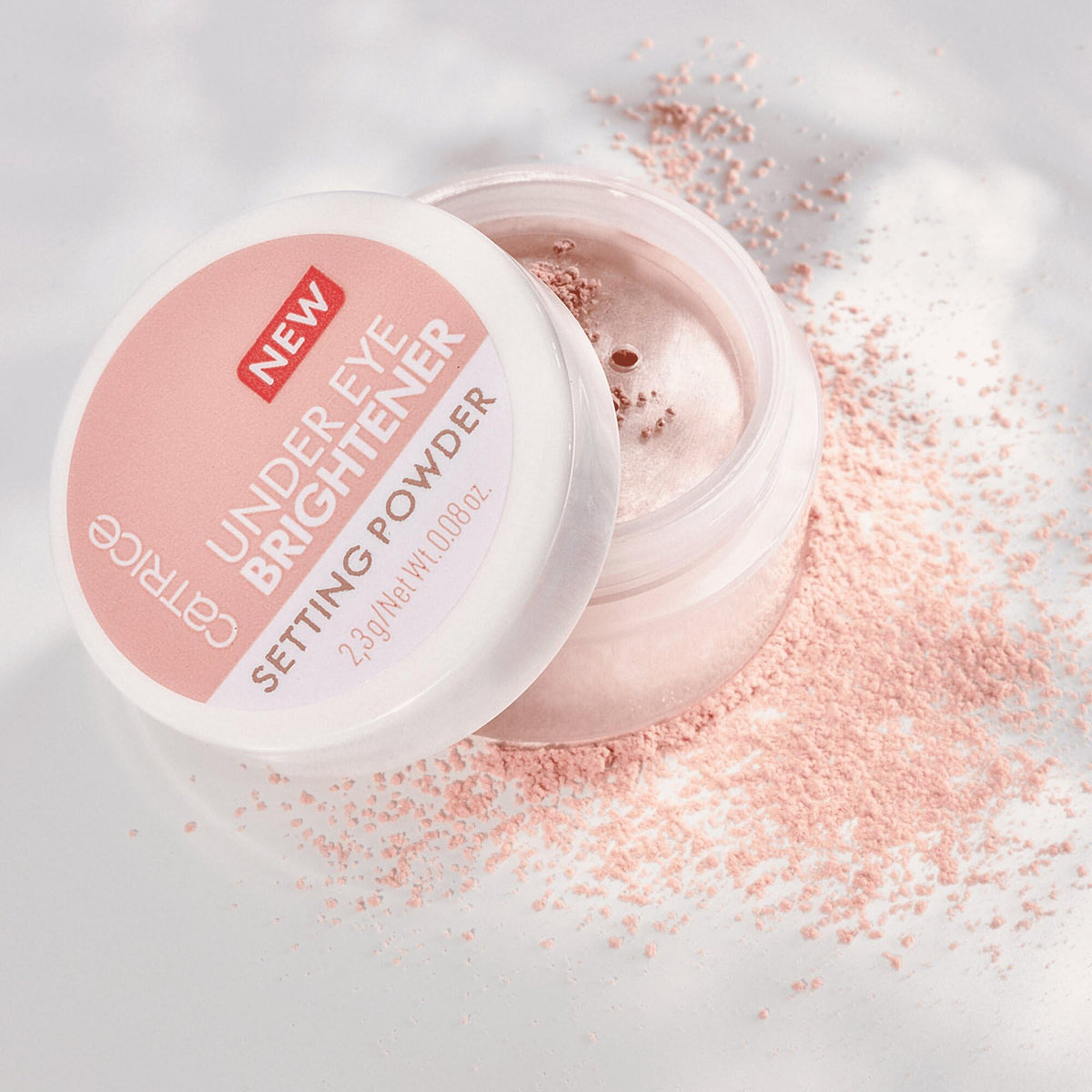 Catrice Under Eye Brightener Setting Powder lifestyle aesthetic flat lay