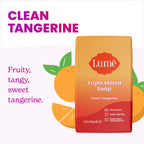 Lume moisturizing bar soap texture close up