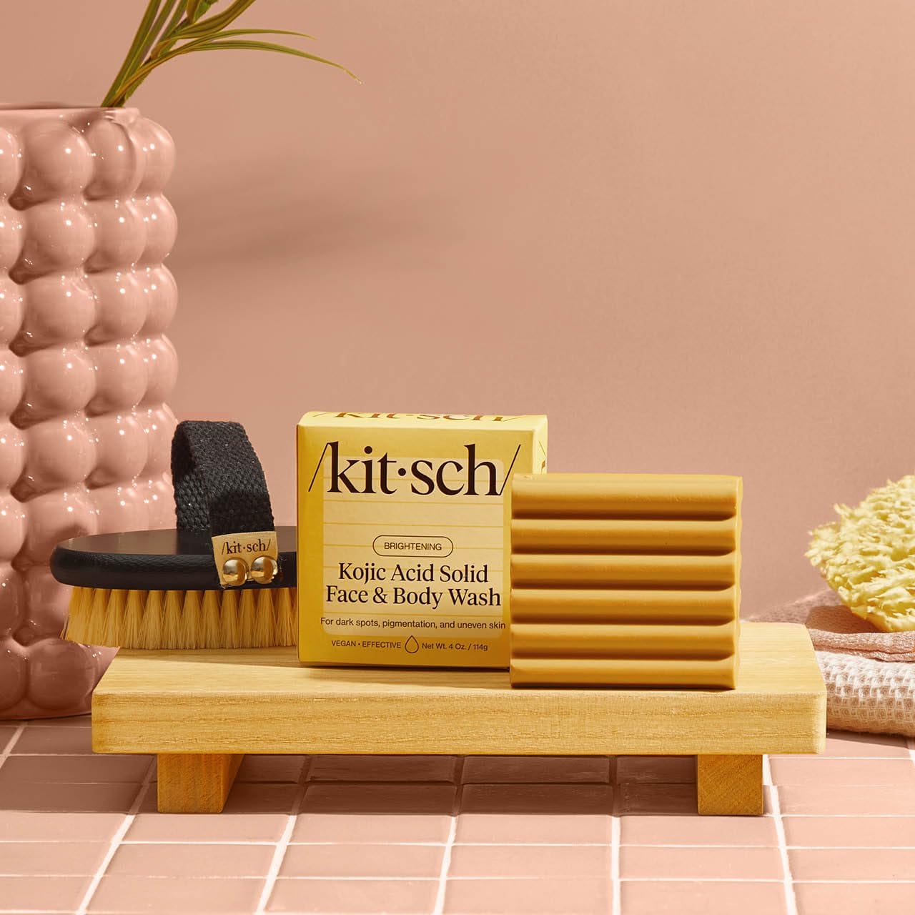 Kitsch USA imported skincare bar showing zero waste eco friendly packaging