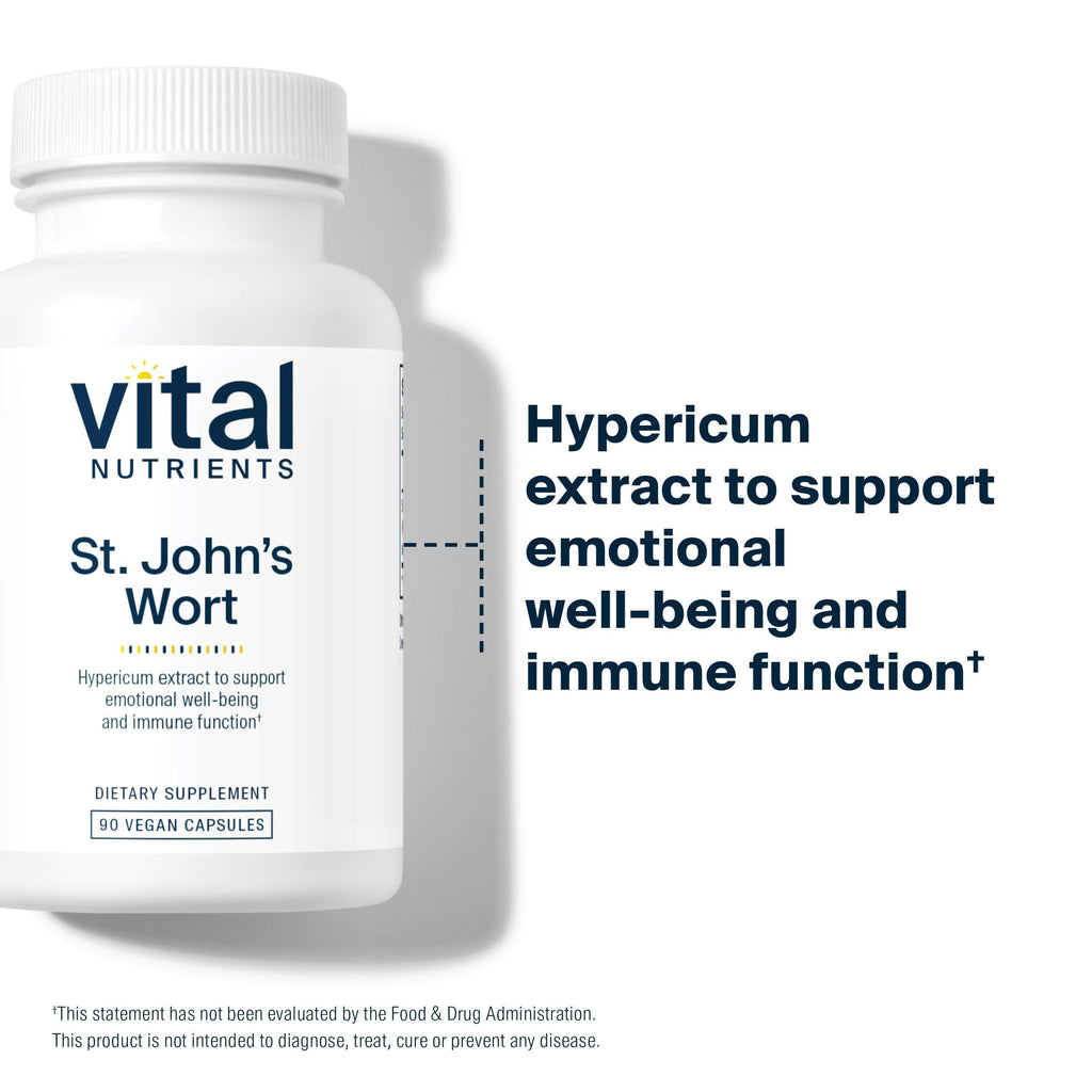 Vital Nutrients St John's Wort vegan dietary supplement packaging