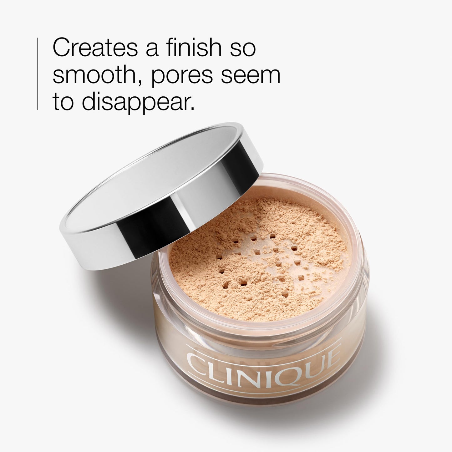 Close up view of the Clinique Blended Face Powder container lid