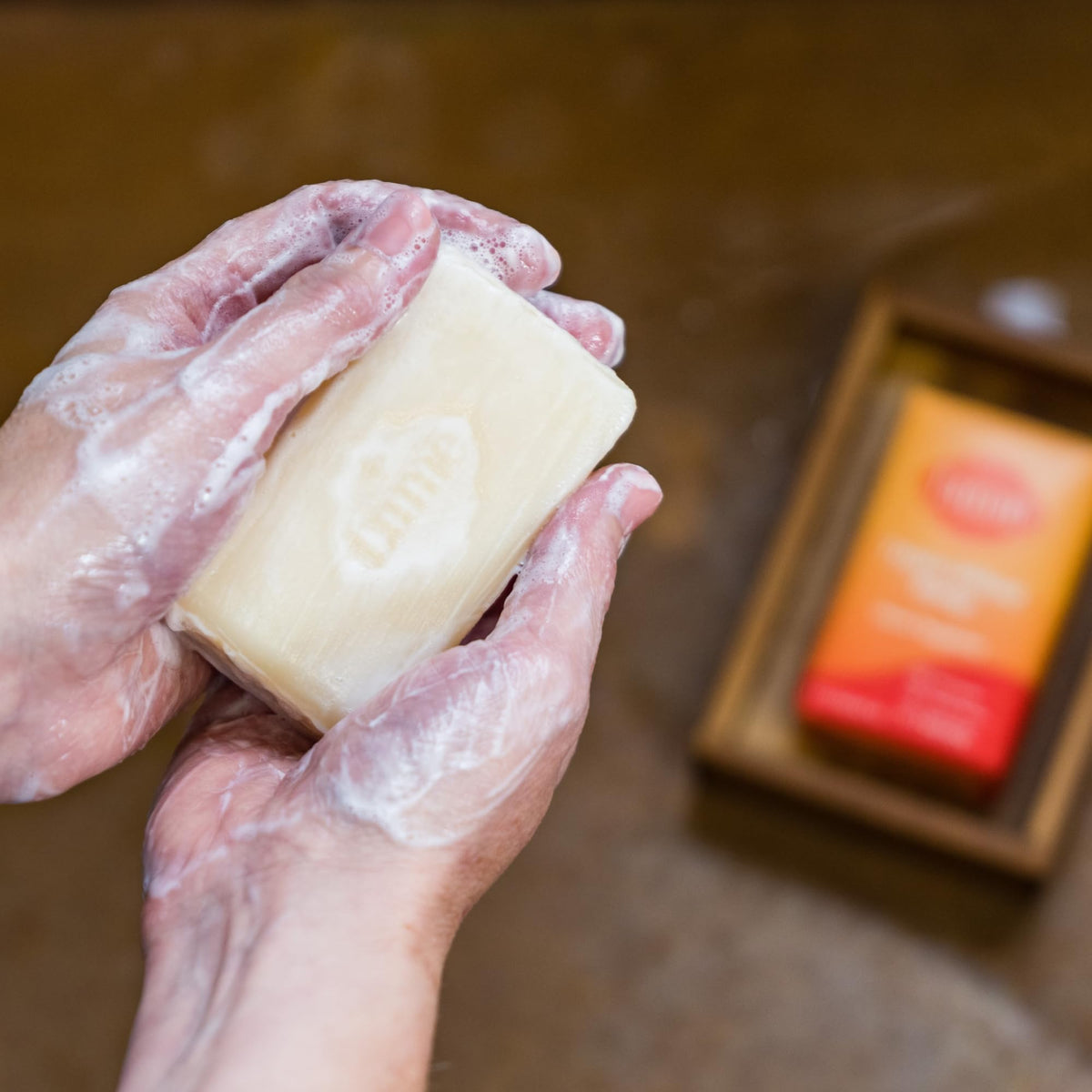 Lume skin safe bar soap lifestyle shot