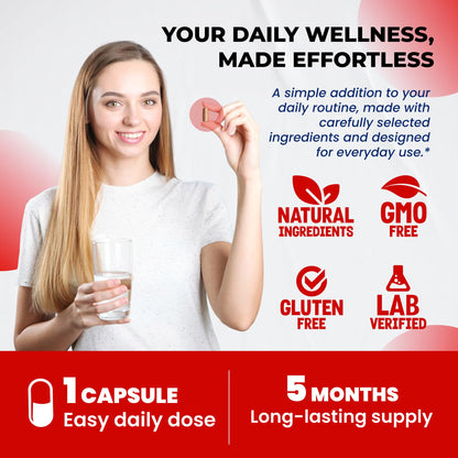 Ultra Herbs blood sugar and liver support bottle containing 150 capsules.