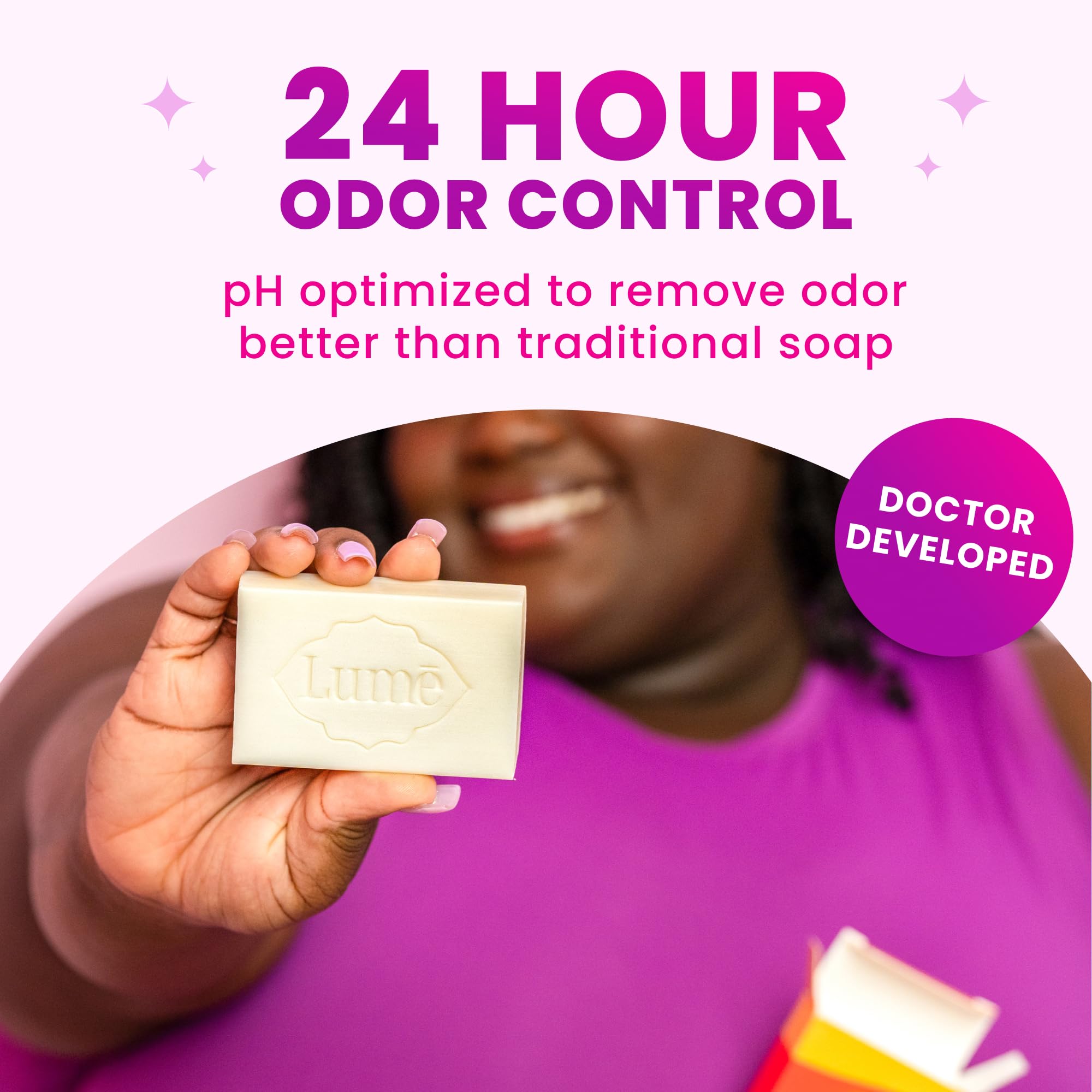 OB GYN developed paraben free body soap for sensitive skin packaging details