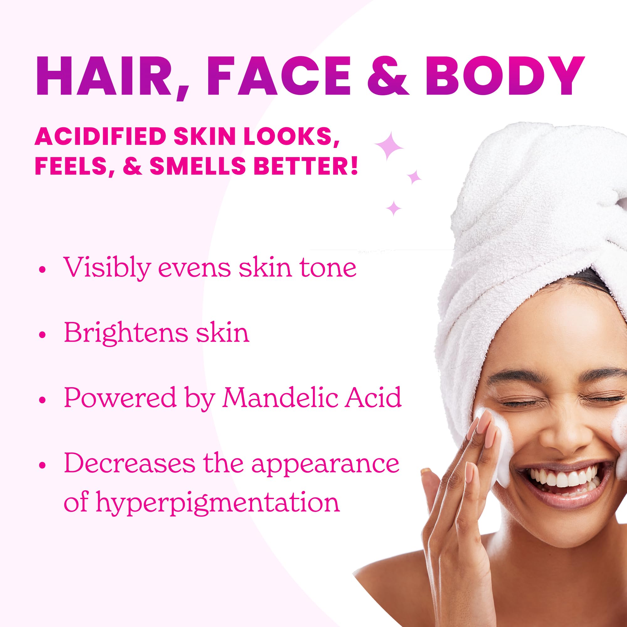 Mandelic acid infused skincare bar for fading hyperpigmentation and body odor