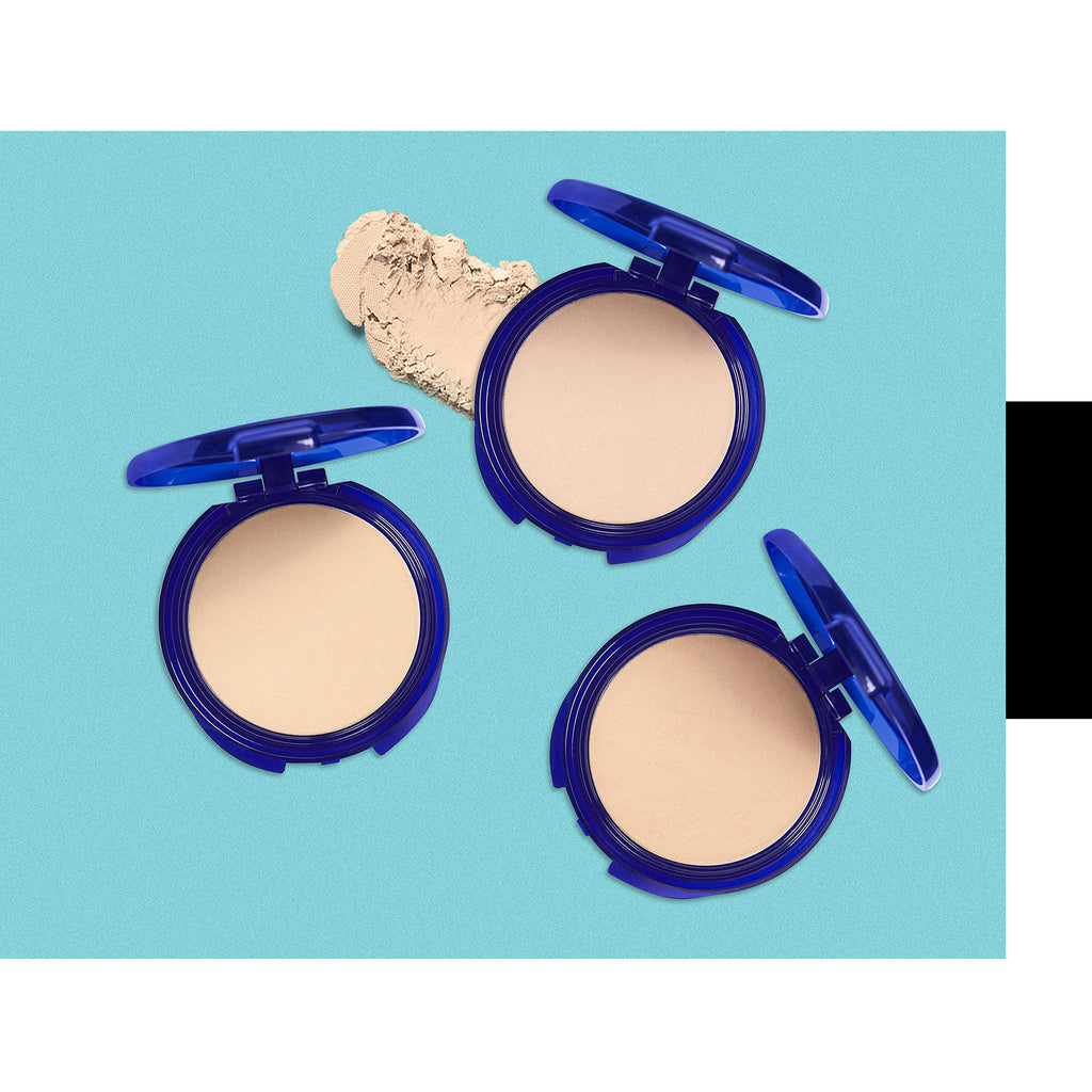 Covergirl Smoothers Pressed Powder compact alongside applicator puff