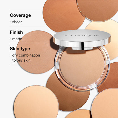 Clinique Stay Matte Sheer Pressed Powder side profile of the compact
