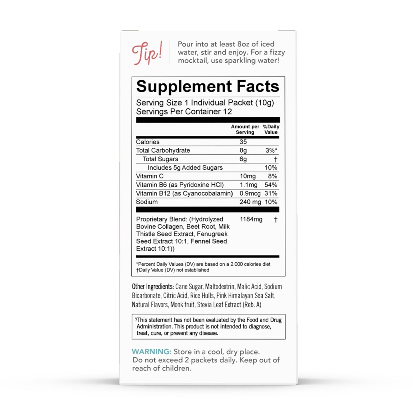 Munchkin Milkmakers postpartum supplement sachet with fenugreek and collagen details