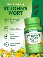 Nature's Truth St John's Wort 600mg premium botanical imported health supplement