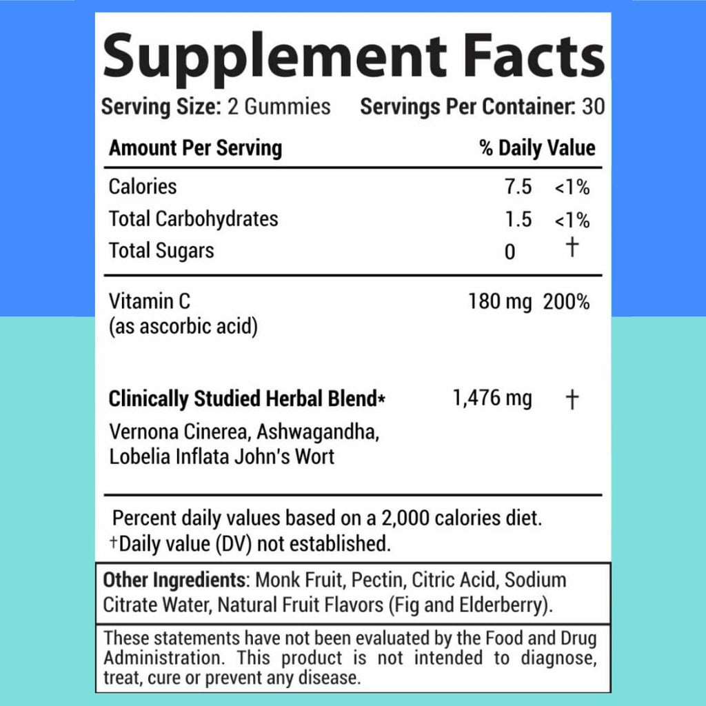 Holistic MD 60 gummies container showing fig and elderberry flavor details for lifestyle support