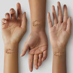 Revlon face powder texture swatch on skin showing matte finish