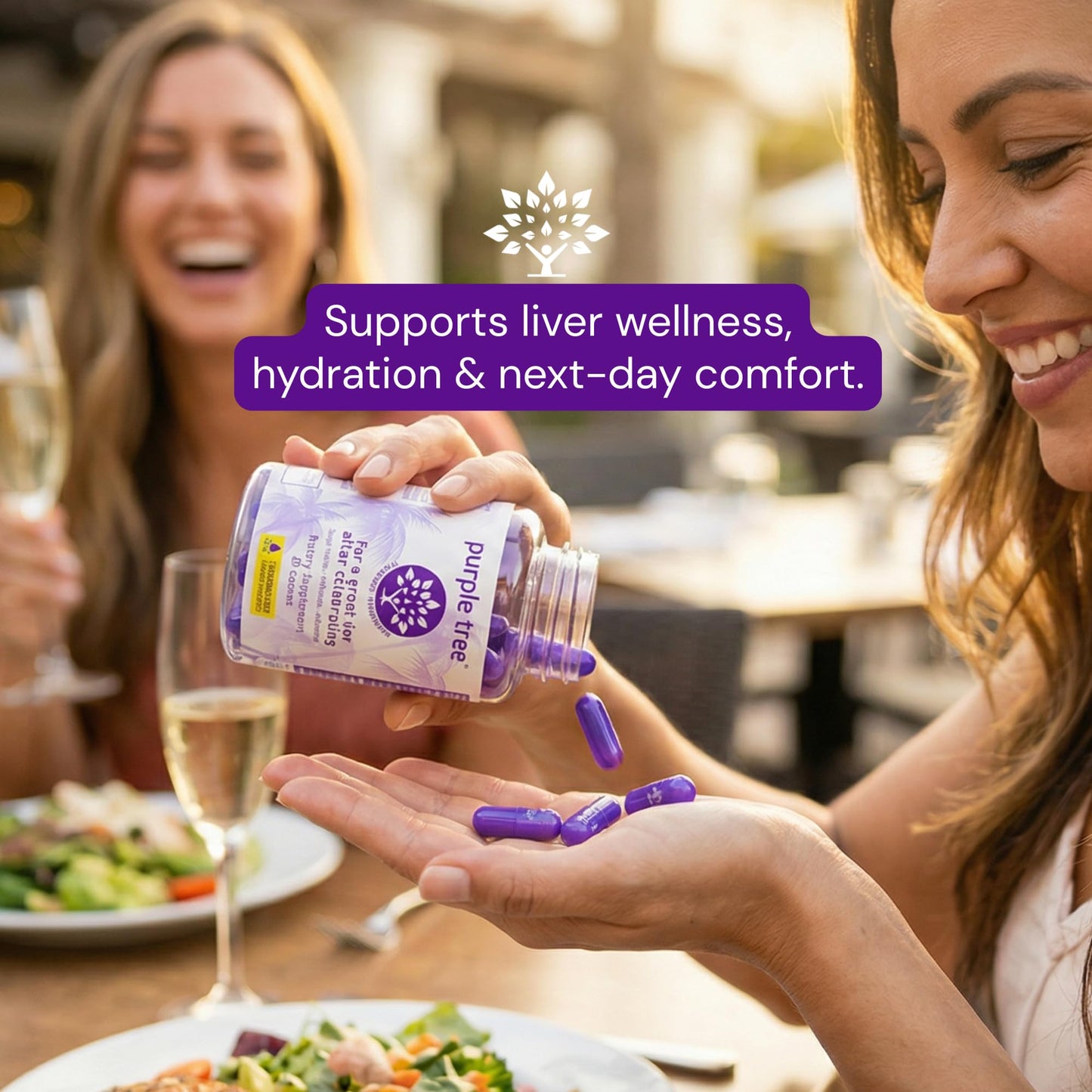 Authentic Purple Tree after drink wellness supplement imported from USA